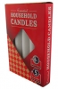 White Household Candles - Pk5