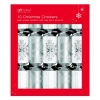 Giftmaker 10 Christmas Crackers Silver (10x14