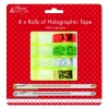 Home Collection 4x Rolls Of Holographic Tape 2x Pe