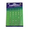 40pcs Powercell Assorted Batteries