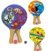 Nalu Neon Wooden Beach Bats & Ball