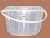 BUCKET 3L WITH LID CLEAR
