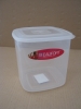 2L SQUARE UPRIGHT FOOD CONTAINER CLEAR