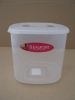 3L SQUARE UPRIGHT FOOD CONTAINER CLEAR