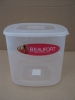 5L SQUARE UPRIGHT FOOD CONTAINER CLEAR