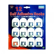 12pc Self Adhesive Hooks