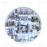 Historical London Collage Plate 15cm Wind