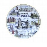 Historical London Collage Plate 10cm With