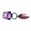 London With Union Jack Keyring Metal Oval