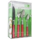 Zodiac - Simple Colour 16pc Cutlery Set Red