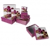 Ootb - Purple Gift Boxes With Orchid Decor 8 Set