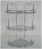 Chrome 3 Tier Corner Bath Shelf Mesh