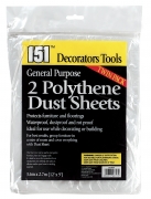 Polythene Dust Sheets 2pk