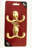 Best - Twin Robe Hook Brass Plated