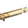 Door Bolt Cranked Brass 75mm