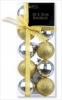 Anker 10x5cm Baubles - Gold/Silver