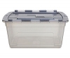 Whitefurze 45l Tote Box Silver With Lid