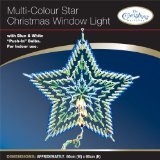 Blue & White Star Christmas Window Light (80640)