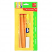Stat Set 10 Pencils, Eraser, Highlight, Sharpner