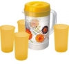 Printed Jug & Lid + 4 Glasses