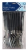 Plastic Forks Black & Silver - Pk12