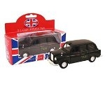 Black Taxi Pull Back Die Cast