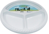 8 Pc 3 Section Disposable Plates