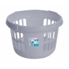 Round Laundry Basket Silver